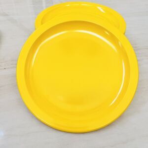 8pc Vintage Texas Ware #138 Melmac Salad Plate Bright Yellow Dallas USA